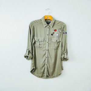 American Eagle Boyfriend Shirt with Patches